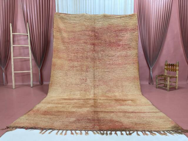 Vintage Beni Ourain Rug 6X10 Ft, Soft Wool Carpet - 191 X 320 cm - image 1