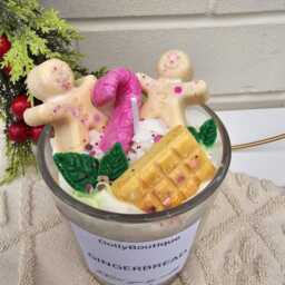 Gingerbread Christmas Candle Vegan Soy Wax Cruelty Free Birthday Gift 8Oz Scented Gingerbread - thumbnail 3