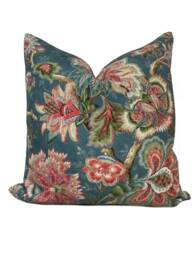 Colefax & Fowler Flores Navy Cushion Cover Pillow Double Sided - thumbnail 1