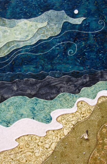Beach Theme Decor, Gifts For Her, Beach Lover, Shellieartist, Wall Art, Art Print, Girl, Blue Ocean - image 1
