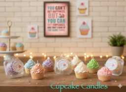 Handmade Soy Cupcake Candle Unique Home Decor Favor