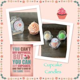 Handmade Soy Cupcake Candle Unique Home Decor Favor - thumbnail 2