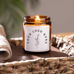 Bulk Candles Custom Business Logo Gift Set, Personalised Corporate Event Gift, Private Label, Branded Wholesale Candle - thumbnail 1