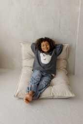 Tufted Corduroy Floor Cushion in Ecru, French Pillow, Soft Seating Pad, Kids Room Decor, Kindergarten Gift, Home Improvement