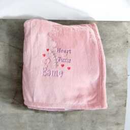 Personalized Heart Warrior Fleece Blanket Chd Awareness Gift - thumbnail 4