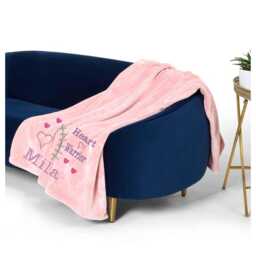 Personalized Heart Warrior Fleece Blanket Chd Awareness Gift