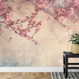 Vintage Floral Wallpaper Mural, Flower Branches, Peel & Stick - thumbnail 3