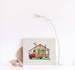 Redneck Camper - Travel Trailer Van Vanlife Happy Art Print- Whimsical Print Wall Decor Glamping - thumbnail 1