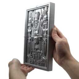 Alien Li Ii Wall Art, Giger's Alien-Inspired Solid Resin Tribute Artwork, Steel Finish - thumbnail 3
