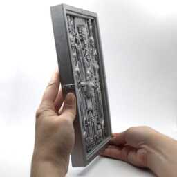 Alien Li Ii Wall Art, Giger's Alien-Inspired Solid Resin Tribute Artwork, Steel Finish - thumbnail 2