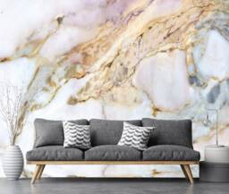White Beige Gray Marble Wallpaper Wall Sticker Decor Mural Self Adhesive Bedroom Wall Customizable - thumbnail 1