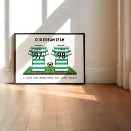 Personalised United Couple's Dream Team Art - Manchester Football Print Frames Available - thumbnail 3
