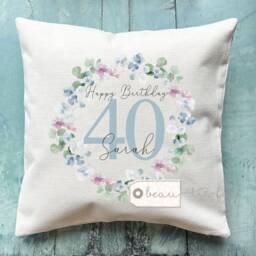 Personalised Birthday Gift Special Milestone 21 30 40 50 60 70 Any Age Wildflower Floral Ceramic Small Vase Jug Mug - thumbnail 3