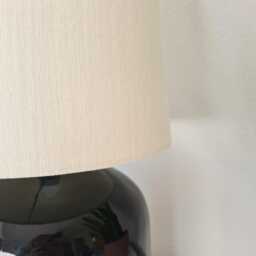 Mini Ivory Cone Lampshade in Linen, Conical Fat Lamp Shade - thumbnail 2