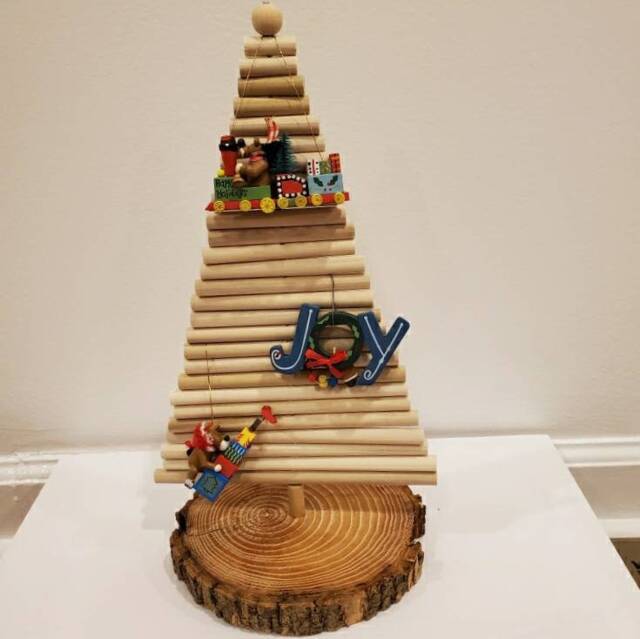 Natural Wooden Adjustable Christmas Tree - image 1