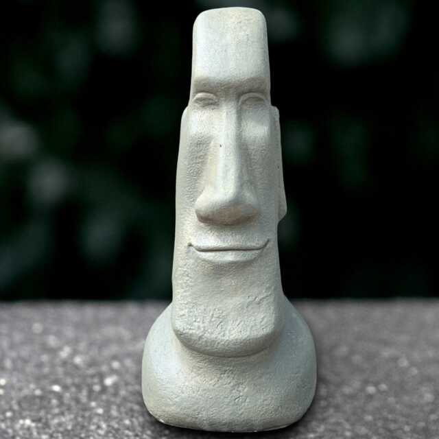 Stone Moai Head Statue Concrete Figurine Cement Easter Island Sculpture Handmade Decoration Front Door Ornament Lover Gift - image 1