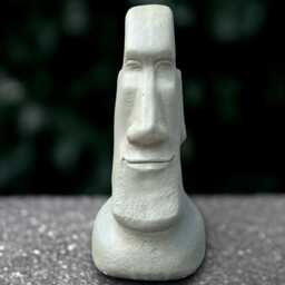Stone Moai Head Statue Concrete Figurine Cement Easter Island Sculpture Handmade Decoration Front Door Ornament Lover Gift - thumbnail 1