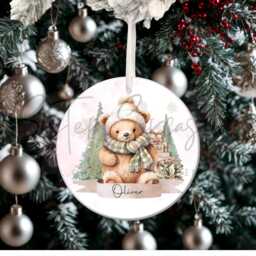 Personalised Kids Christmas Decoration - Grandson First Gift 1St Bauble Stocking Filler Eve Box