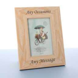 "Personalised Photo Frame Engraved Custom Wooden 6""x4" - thumbnail 4