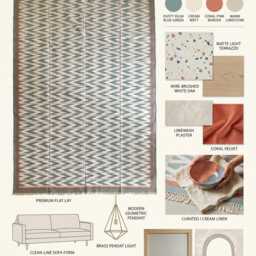 Modern Grey Tribal Cotton Rug - Chevron Flatweave Area For Scandinavian & Contemporary Homes in Custom Designs - thumbnail 3