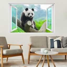 Cute Funny Panda Bear Wall Decal Sticker Mural Poster Print Art Kids Bedroom Home Decor Da46 - thumbnail 3