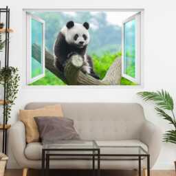 Cute Funny Panda Bear Wall Decal Sticker Mural Poster Print Art Kids Bedroom Home Decor Da46 - thumbnail 2