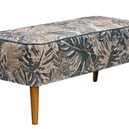 Mr M Monstera Bench, Bedroom Bench, Upholstered Comfortable Entryway Modern Loft Style, Tropical Botanical Style - thumbnail 3