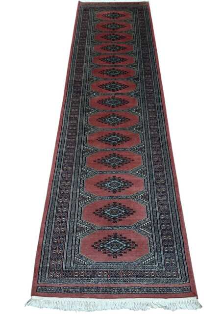 2.3x9 Pink Color Bokhara Rug - Runner Hallway Luxury Bukhara Fine Quality Woolen Afghan - image 1
