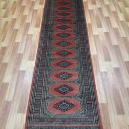 2.3x9 Pink Color Bokhara Rug - Runner Hallway Luxury Bukhara Fine Quality Woolen Afghan - thumbnail 2