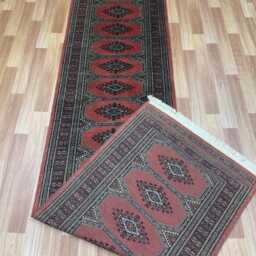2.3x9 Pink Color Bokhara Rug - Runner Hallway Luxury Bukhara Fine Quality Woolen Afghan - thumbnail 4