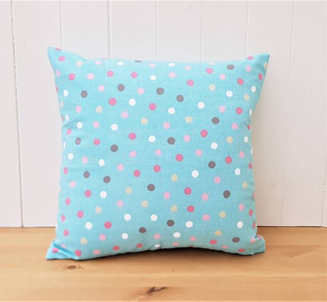Turquoise Polka Dot Cushion 16 - image 1