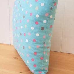 Turquoise Polka Dot Cushion 16 - thumbnail 2