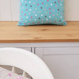 Turquoise Polka Dot Cushion 16 - thumbnail 4