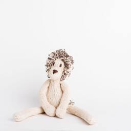 Hand Knit Cotton Lion Stuffed Animal - Kenana Knitters - thumbnail 2