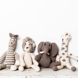 Hand Knit Cotton Lion Stuffed Animal - Kenana Knitters - thumbnail 3