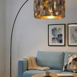 Handmade By Order Mink Pink & Gold Texture Abstract Art Design Print On Velvet Drum Lamp Shade Pendant Light All Shapes Sizes - thumbnail 2