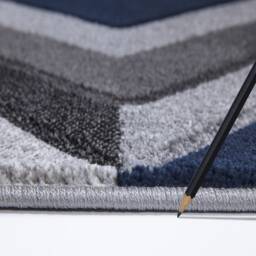 New Navy Blue Silver Grey Rugs Small Large Mats Modern Contemporary Design UK - thumbnail 4