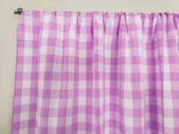 Gingham Check Cotton Curtain Panel 58 Inch Wide/Window D??cor Backdrop Classroom Bedroom Cabin Hotel Guest Room Curtains