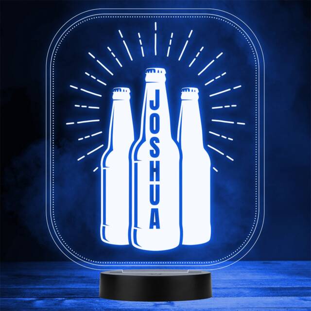 Beer Bottles Shining Alcohol Drink Home Bar Man Cave Colour Change Night Light - image 1