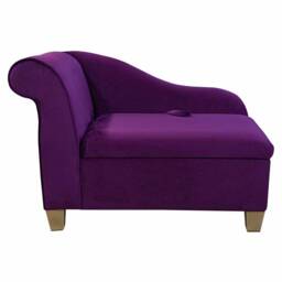 Handmade Velvet Storage Chaise Longue Amethyst Purple Ottoman, 41 - thumbnail 3