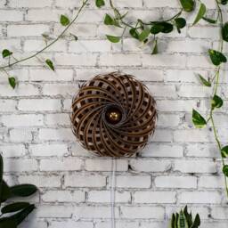 Designer Wall Lamp Made Of Satin Walnut Wood. Handmade Wooden From Cologne Studio - thumbnail 2