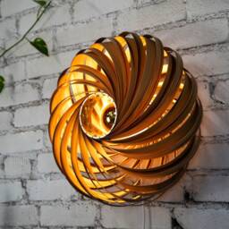 Designer Wall Lamp Made Of Satin Walnut Wood. Handmade Wooden From Cologne Studio - thumbnail 3