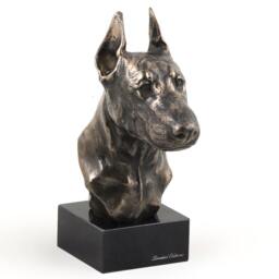 Doberman - Cropped, Dog Marble Statue, Limited Edition, Artdog. Made Of Cold Cast Bronze. Perfect Gift. Limited Edition - thumbnail 2