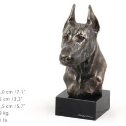 Doberman - Cropped, Dog Marble Statue, Limited Edition, Artdog. Made Of Cold Cast Bronze. Perfect Gift. Limited Edition - thumbnail 4