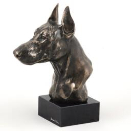 Doberman - Cropped, Dog Marble Statue, Limited Edition, Artdog. Made Of Cold Cast Bronze. Perfect Gift. Limited Edition - thumbnail 3