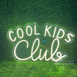 Cool Kids Club Neon Sign, Room Wall Art, Playroom Decor, Nursery Hanging, Gift For Children, Friendly Art - thumbnail 2