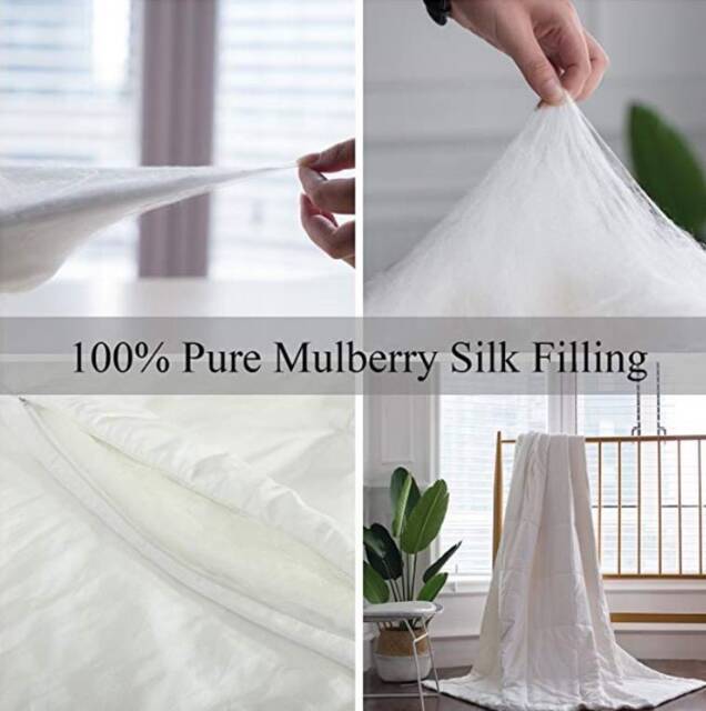 Silk Duvet Insert Comforter Duvet, Long Strand Pure Silk Filled, Breathable Lightweight Highly Ventilated, Lasting, Custom Size Welcome - image 1