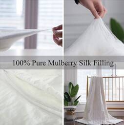 Silk Duvet Insert Comforter Duvet, Long Strand Pure Silk Filled, Breathable Lightweight Highly Ventilated, Lasting, Custom Size Welcome