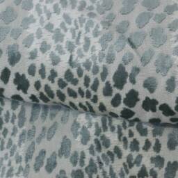 Aqua Leopard Velvet Pillow Cover Throw Pillow, Accent Cushion, Toss Seafoam - thumbnail 2