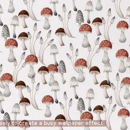 Mushroom Wall Decals Watercolor Woodland Nursery Stickers - Set Of 36 - thumbnail 3